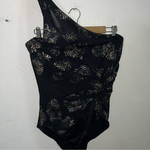 Miraclesuit Iridium Minx One Piece Swimsuit Black Multi Color Size 16. - Picture 2 of 14